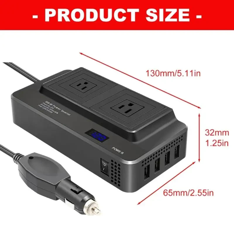 Convertidor de corriente de 12v a 110v para carro